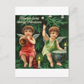 POSTAL FESTIVA POLACO MERRY CHRISTMAS WESOLYCH SWIAT
