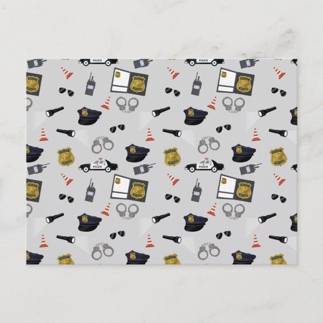 Postal Festiva Police Themed Policeman Cop Pattern (Anverso)