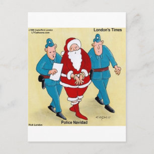 Postal Festiva Policía Navidad: Santa ha sido muy malo
