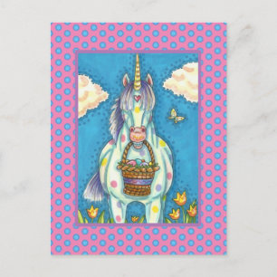 POSTAL FESTIVA POLKA DOT UNICORN Y FANTASÍA