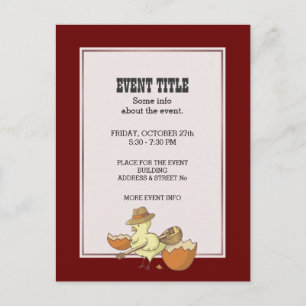 Postal Festiva Polluelo de Pascua con Bouzouki