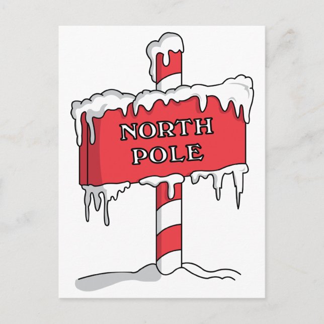 Postal Festiva Polo Norte (Anverso)