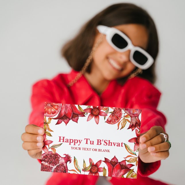 Postal Festiva Pomegranate Happy Tu B'shvat (Subido por el creador)