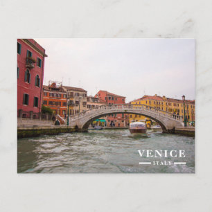 Postal Festiva Ponte delle Guglie Cannaregio Canal Venecia