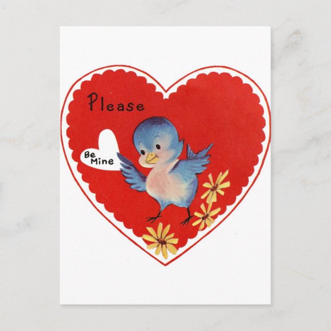 Postal Festiva Por favor sé mío para Día de San Valentín (Anverso)