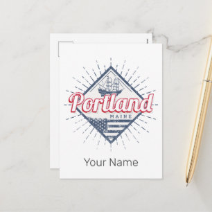 Postal Festiva Portland Maine City Estados Unidos