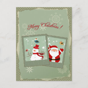 Postal Festiva Poscard Navidades Cute