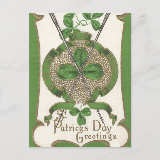 Postal Festiva post de la dama del Día de San Patricio (Anverso)