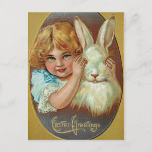 Postal Festiva Post victoriano de Pascua se esconde y busca