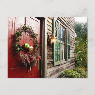 Postal Festiva "Postal de la puerta del navidad"