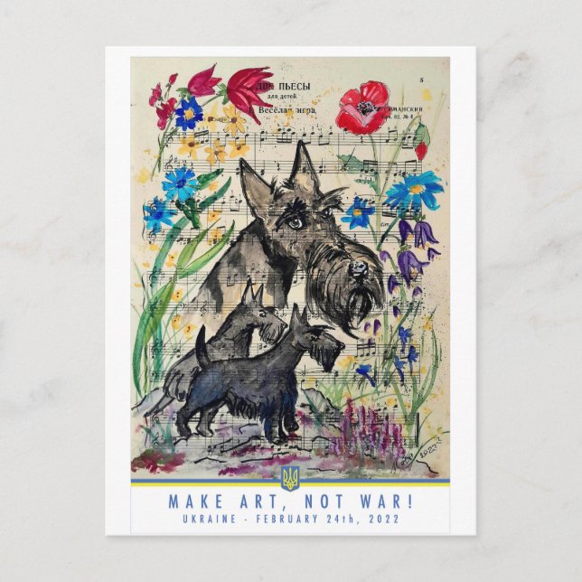 Postal Festiva Postcard Acerca Del Artista (Anverso)