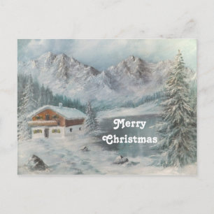 Postal Festiva Postcard Ann Hayes pintando el sueño de la nieve b