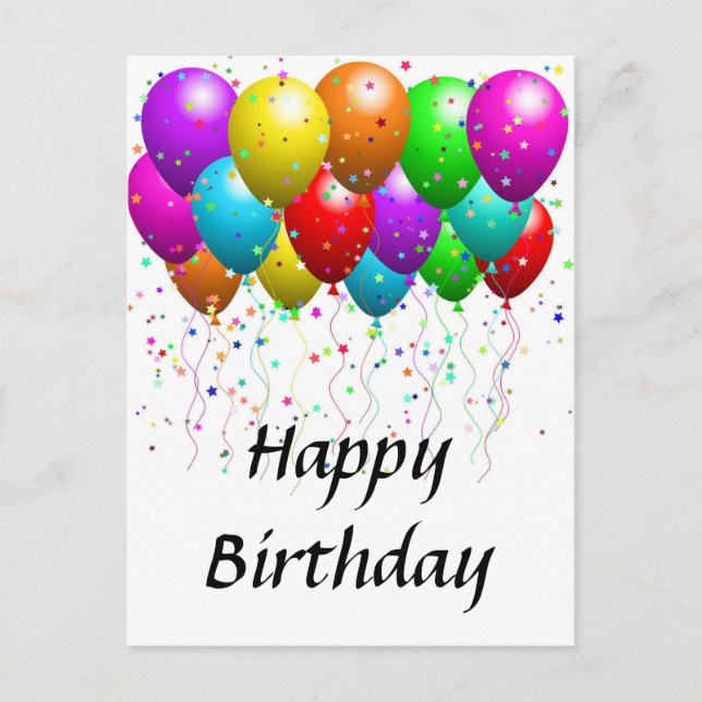 Postal Festiva Postcard - cumpleaños feliz (Anverso)