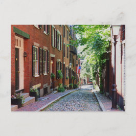Postal Festiva Postcard de Acorn Street Boston Massachusetts