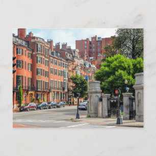 Postal Festiva Postcard de Beacon Hill Boston Massachusetts