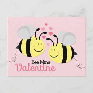 Postal Festiva Postcard de Bee Mine El día de San Valentín