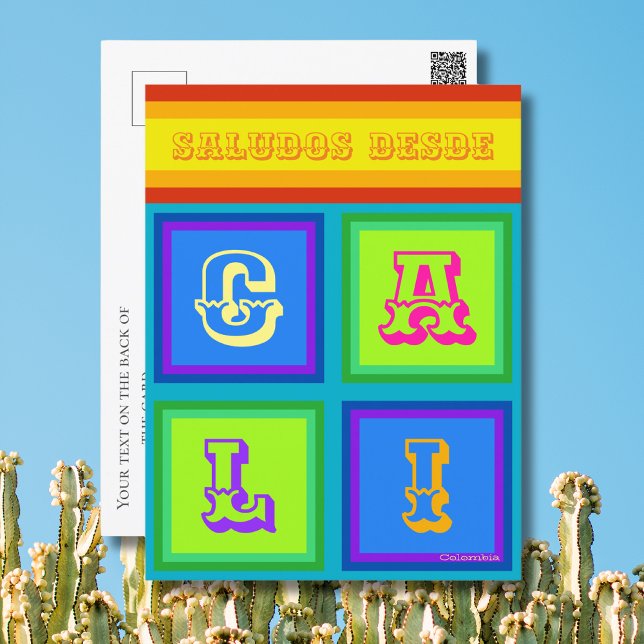 Postal Festiva Postcard de Colombia color Cali (Subido por el creador)