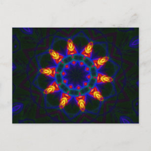 Postal Festiva Postcard de Mandala - Mensaje de Año Nuevo Feliz