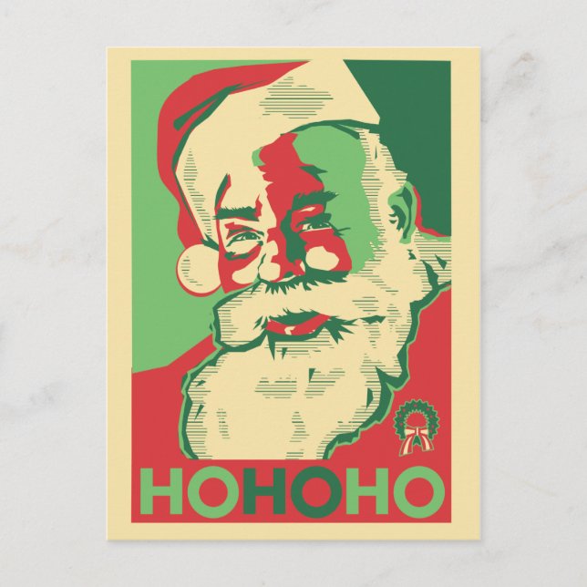 Postal Festiva Postcard de Santa Navidades - HoHo (Anverso)