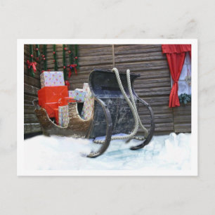 Postal Festiva Postcard de Vintage Santa Sleigh