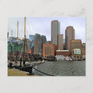 Postal Festiva Postcard del puerto de Boston Massachusetts