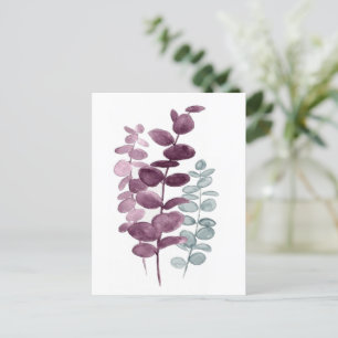 Postal Festiva Postcard - Eucalyptus Watercolores Indigo/Verde