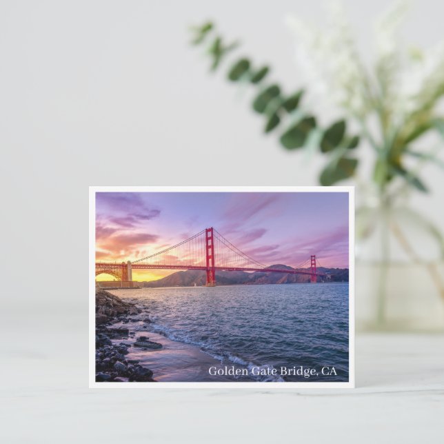 Postal Festiva Postcard - Golden Gate Bridge, CA (Anverso de pie)