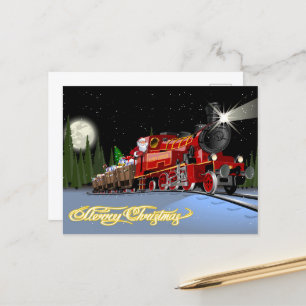 Postal Festiva Postcard personalizado Snta Express