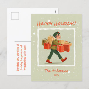 Postal Festiva Postcard Retro Personalizado