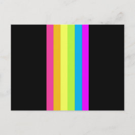 Postal Festiva Postcard Retro Stripes (Black & Neon Multi)
