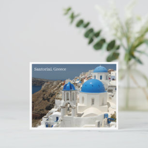 Postal Festiva Postcard - Santorini Grecia