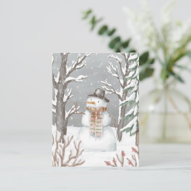 Postal Festiva Postcard - Snowman (Anverso de pie)