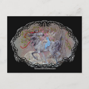 Postal Festiva Postcard - Unicorn Valentine