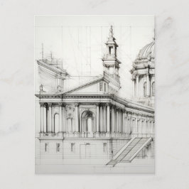 Postal Festiva Postcarta de arquitectura neoclásica