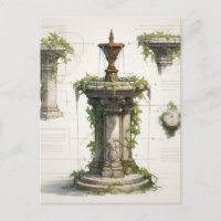 Postcarta de arquitectura neoclásica