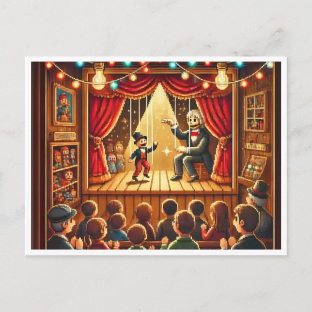 Postal Festiva Postcarta de arte de piano en el Día Nacional de l (Anverso)