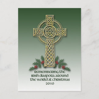 Postal Festiva Postcarta de Navidades de la diáspora irlandesa