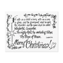 Postcarta de Navidades religiosos enredados