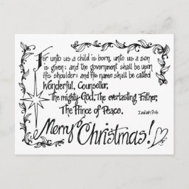 Postal Festiva Postcarta de Navidades religiosos enredados