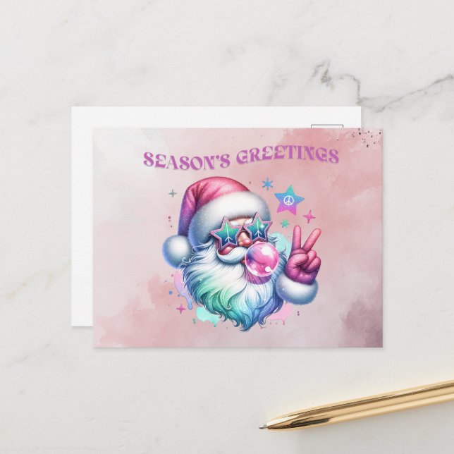 Postal Festiva Postcarta DE SALUD DE TEMPORADA (Anverso/Reverso In Situ)