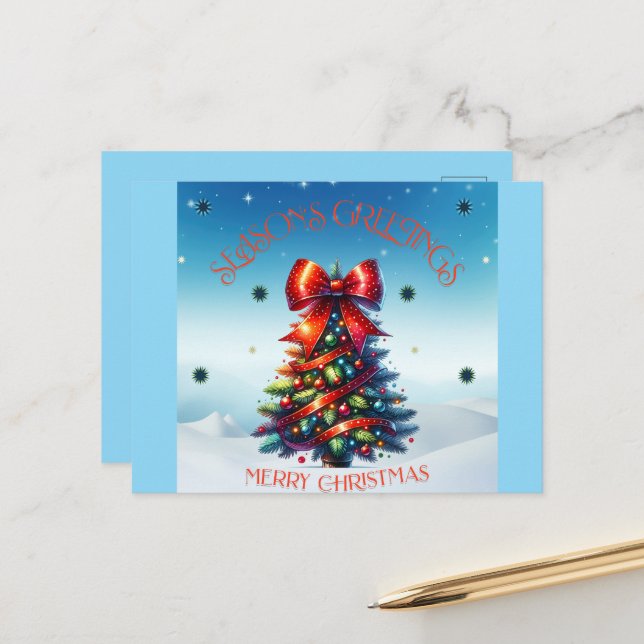 Postal Festiva Postcarta DE SALUD DE TEMPORADA (Anverso/Reverso In Situ)