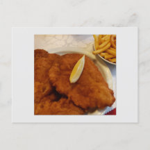 Postcarta de Schnitzel de Viena