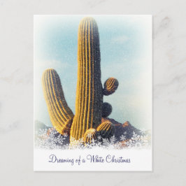 Postal Festiva Postcarta de vacaciones de invierno en Saguaro