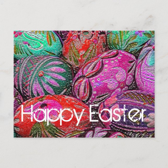 Postal Festiva Postcarta decorativa de huevos de Pascua (Anverso)