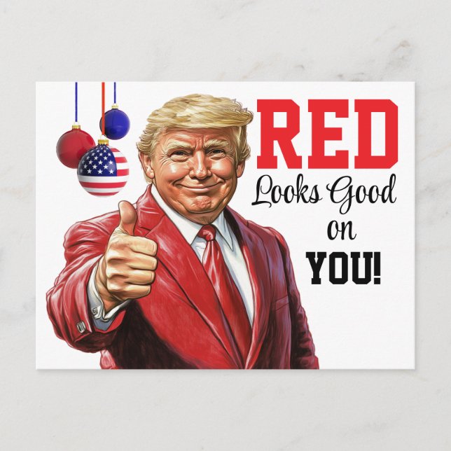 Postal Festiva Postcarta del presidente Donald J Trump (Anverso)