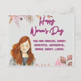 Postal Festiva Postcarta en el Día Internacional de la Mujer