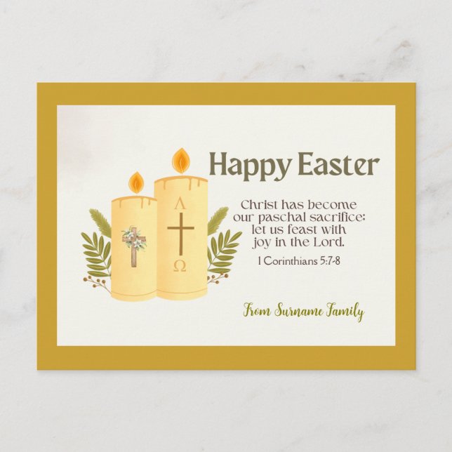 Postal Festiva Postcarta personalizada de la temporada católica d (Anverso)