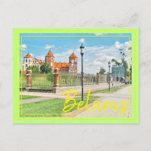 Postal Festiva Postcarta sobre la arquitectura del castillo Mir d