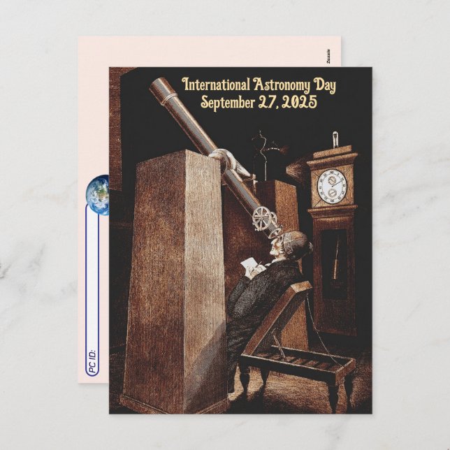 Postal Festiva Postcross - Día Internacional de la Astronomía (Anverso / Reverso)