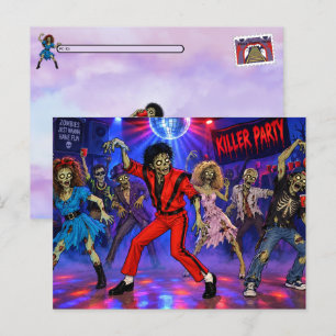 Postal Festiva Postcrossing - Fiesta Zombie